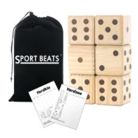 Giant Wooden Yard Dice